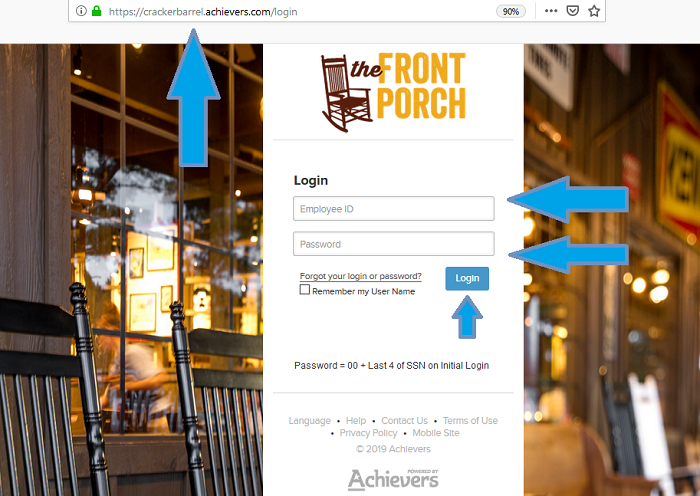 cracker barrel front porch employee login