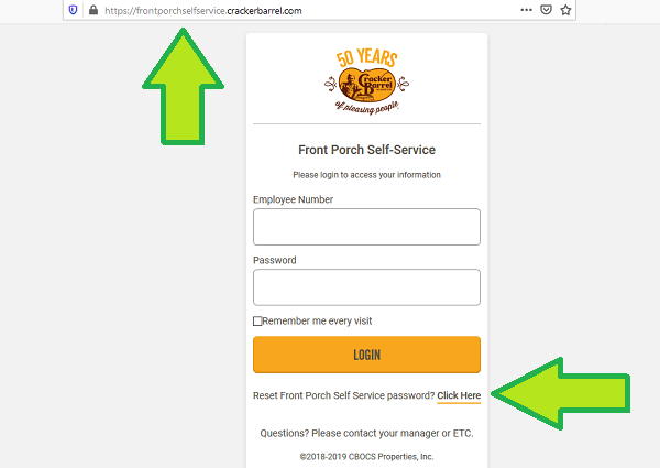 reset forgotten cracker barrel employee password